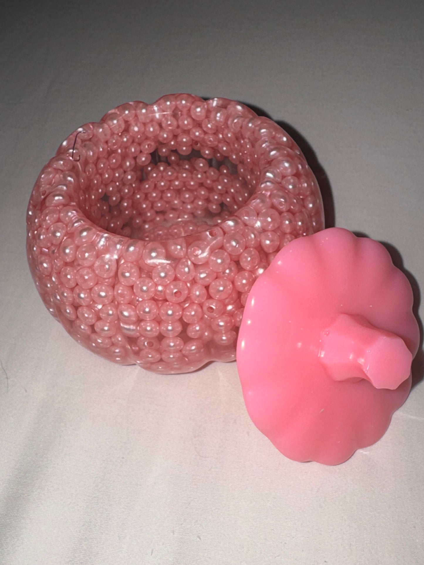 Pink Beaded Pumpkin