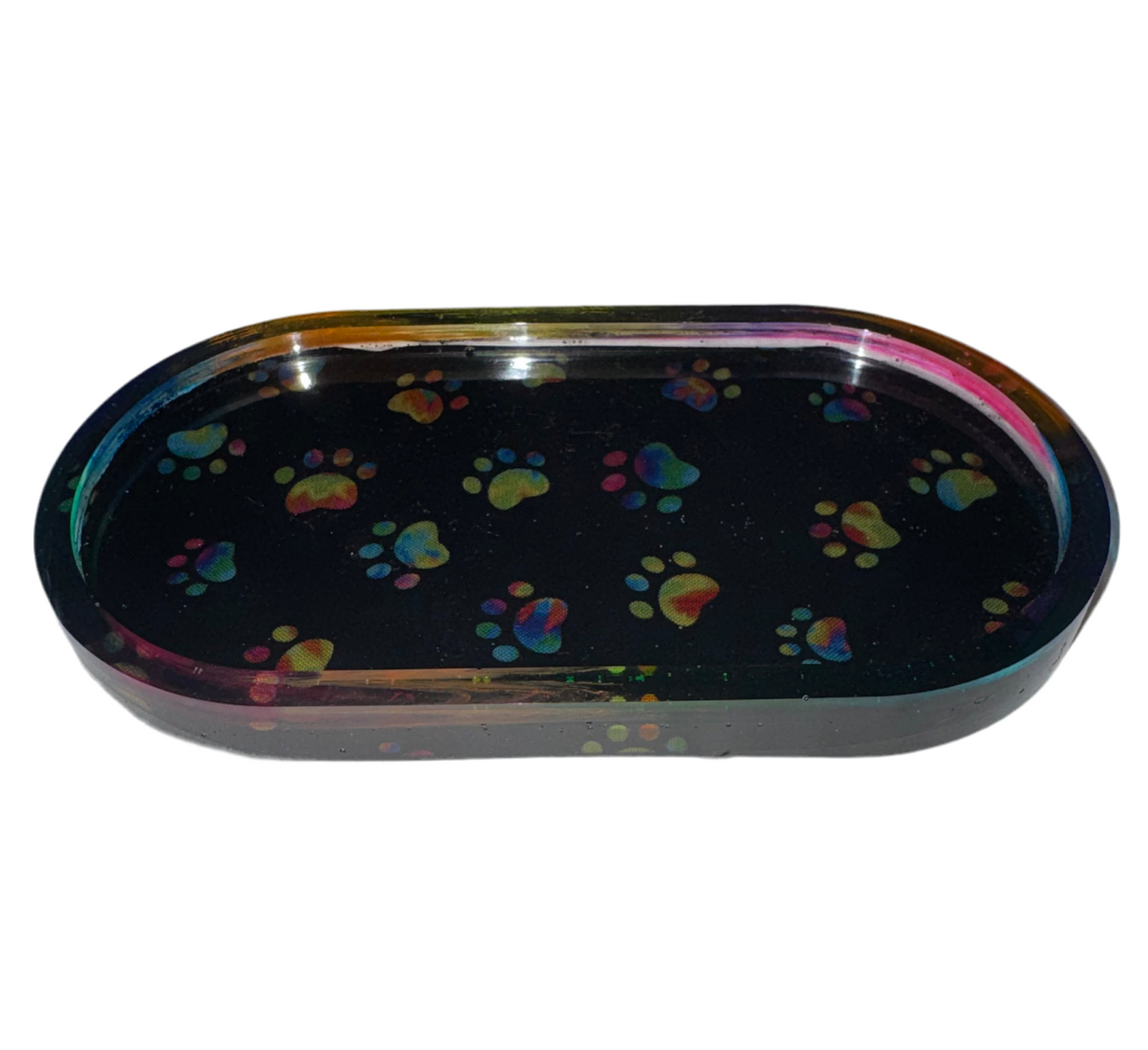 Colorful Paw Print Tray