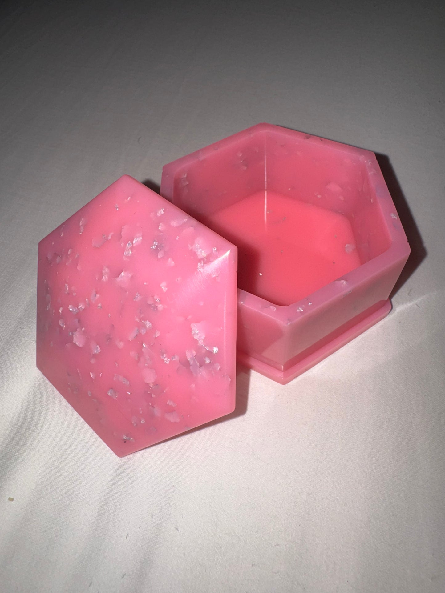 Pink and Silver Trinket Box