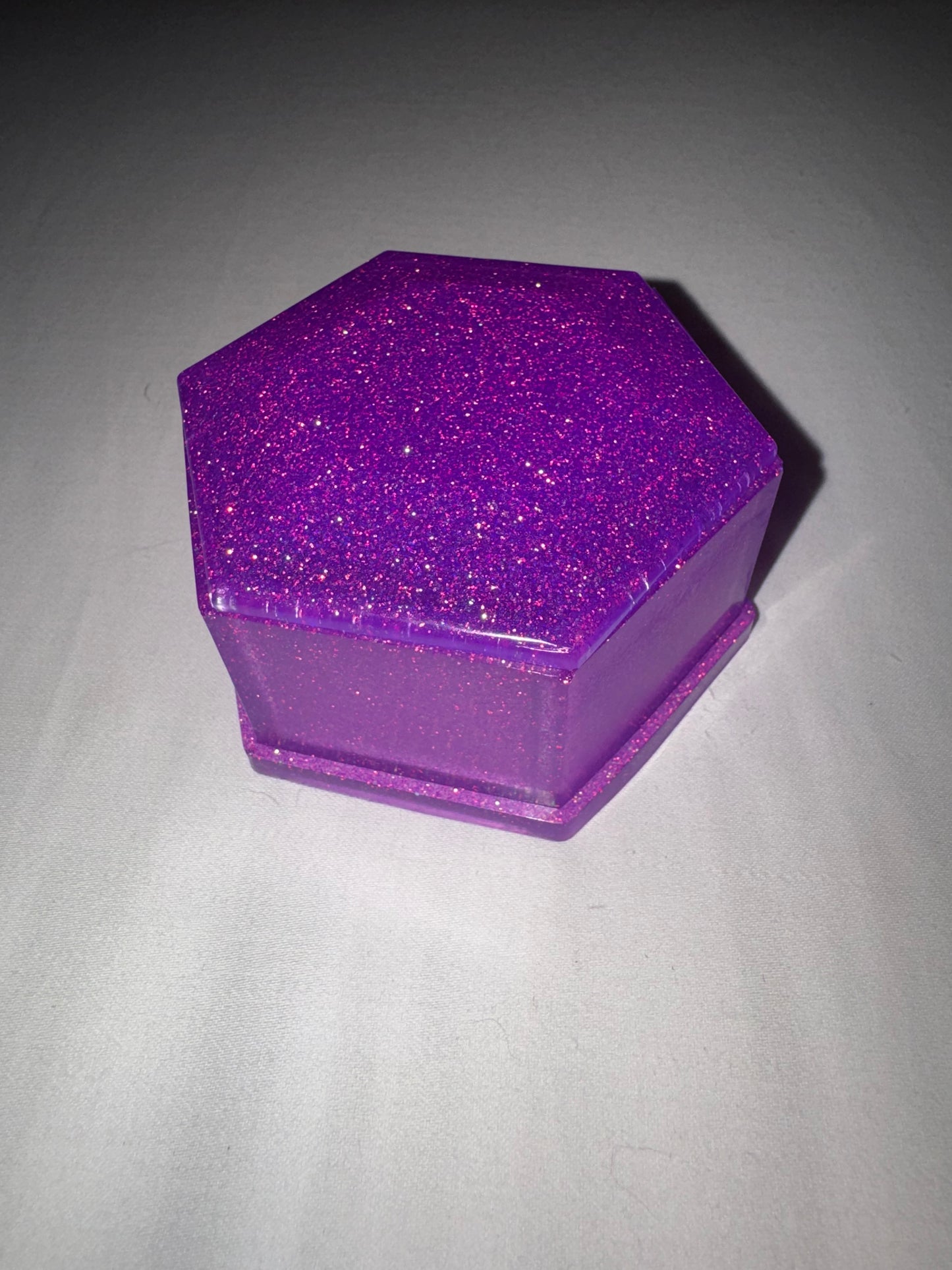 Purple Glitter Trinket Box