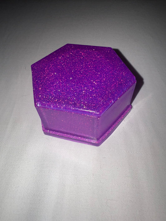 Purple Glitter Trinket Box