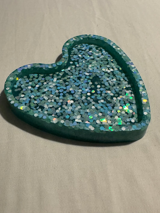Glittery Heart Tray