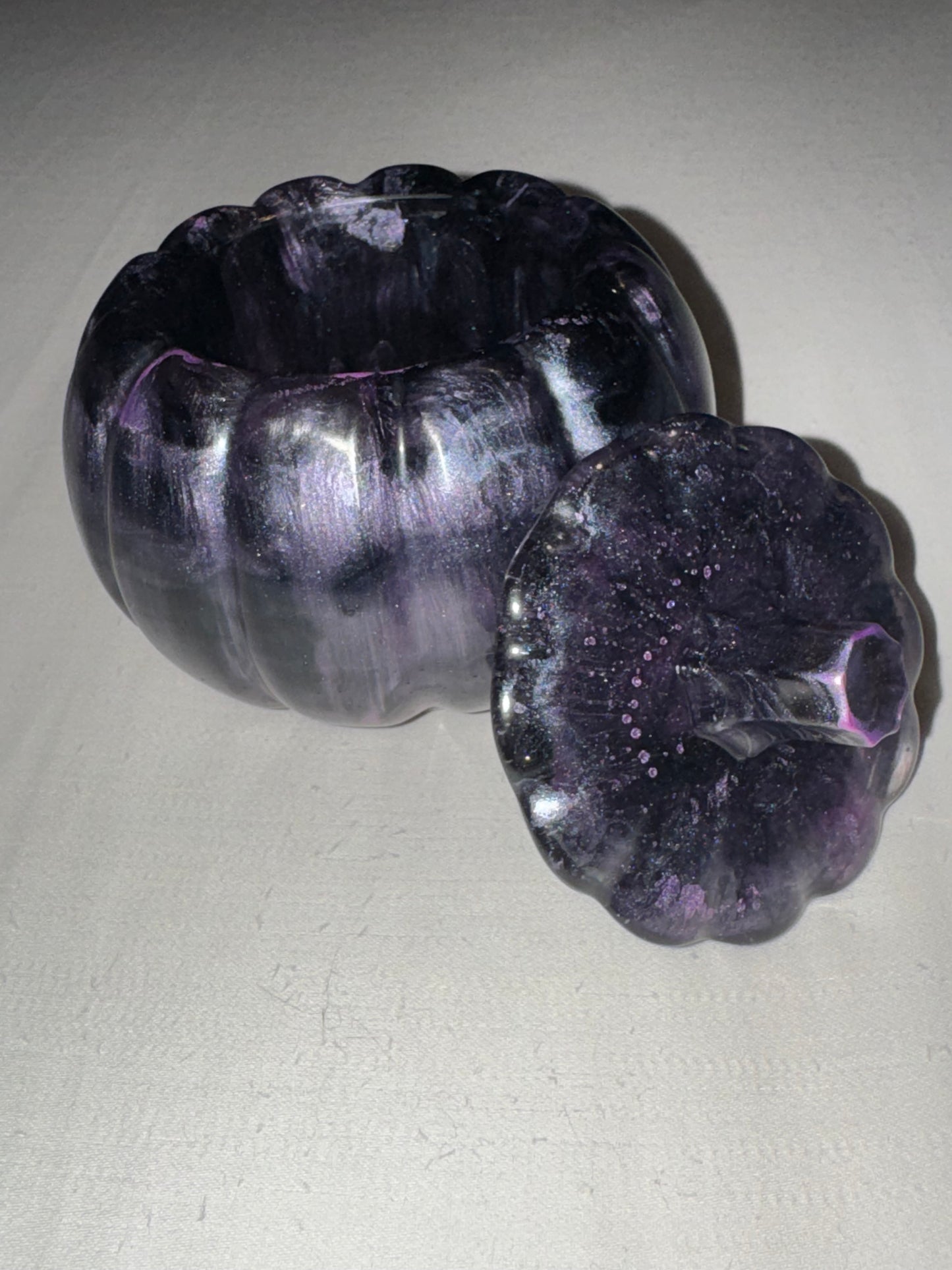 Purple and Black Marbled Pumpkin