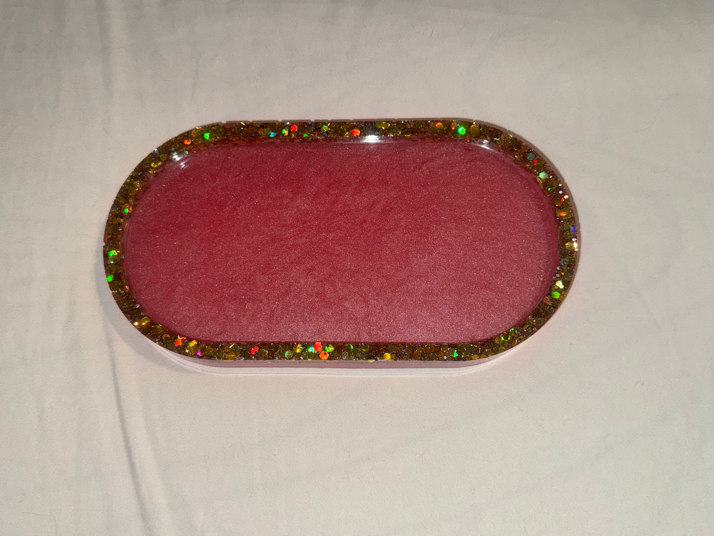 Pink and Gold Trinket Tray