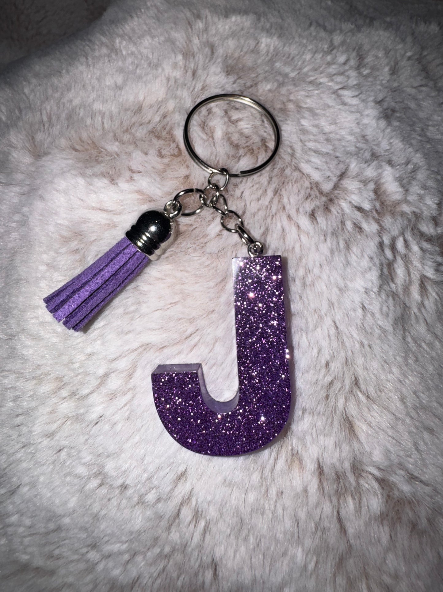 J Purple Keychain