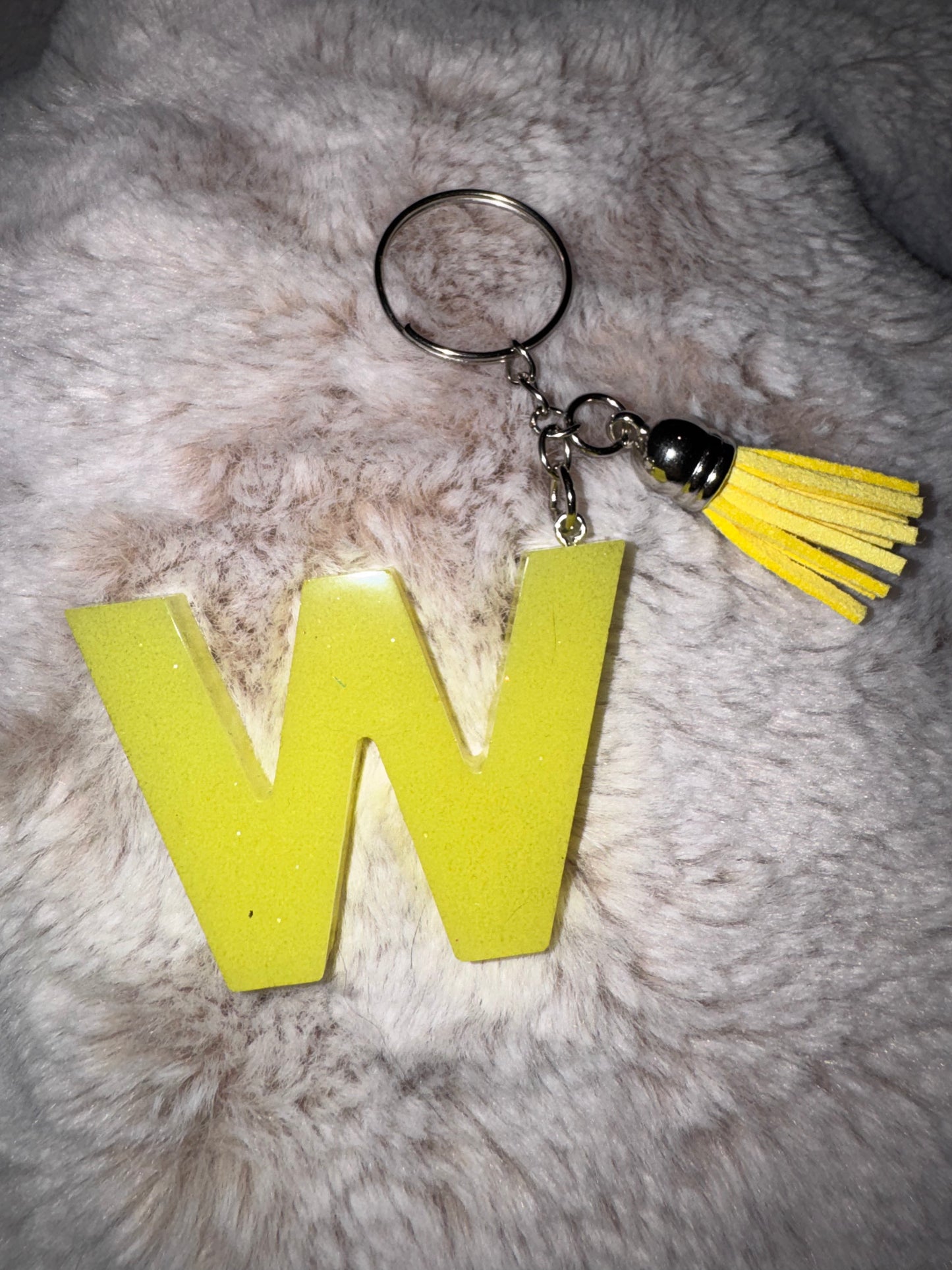 W Yellow Keychain