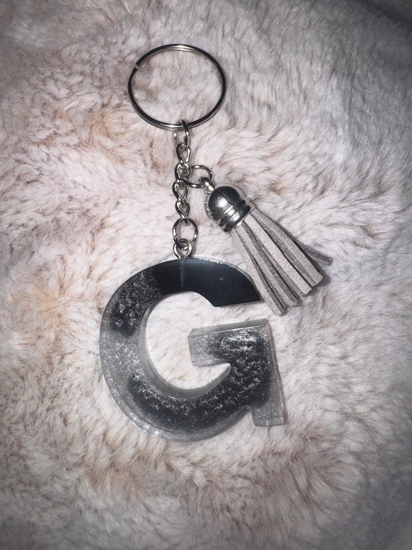 G Black and Gray Keychain