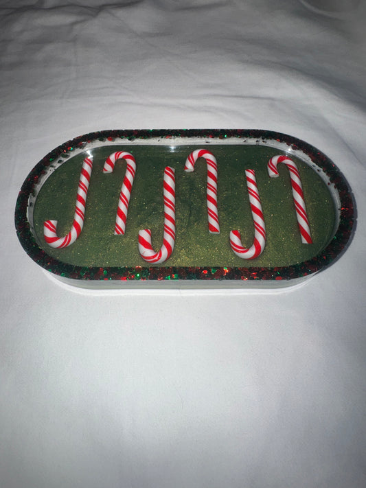 Candy Cane Trinket Tray