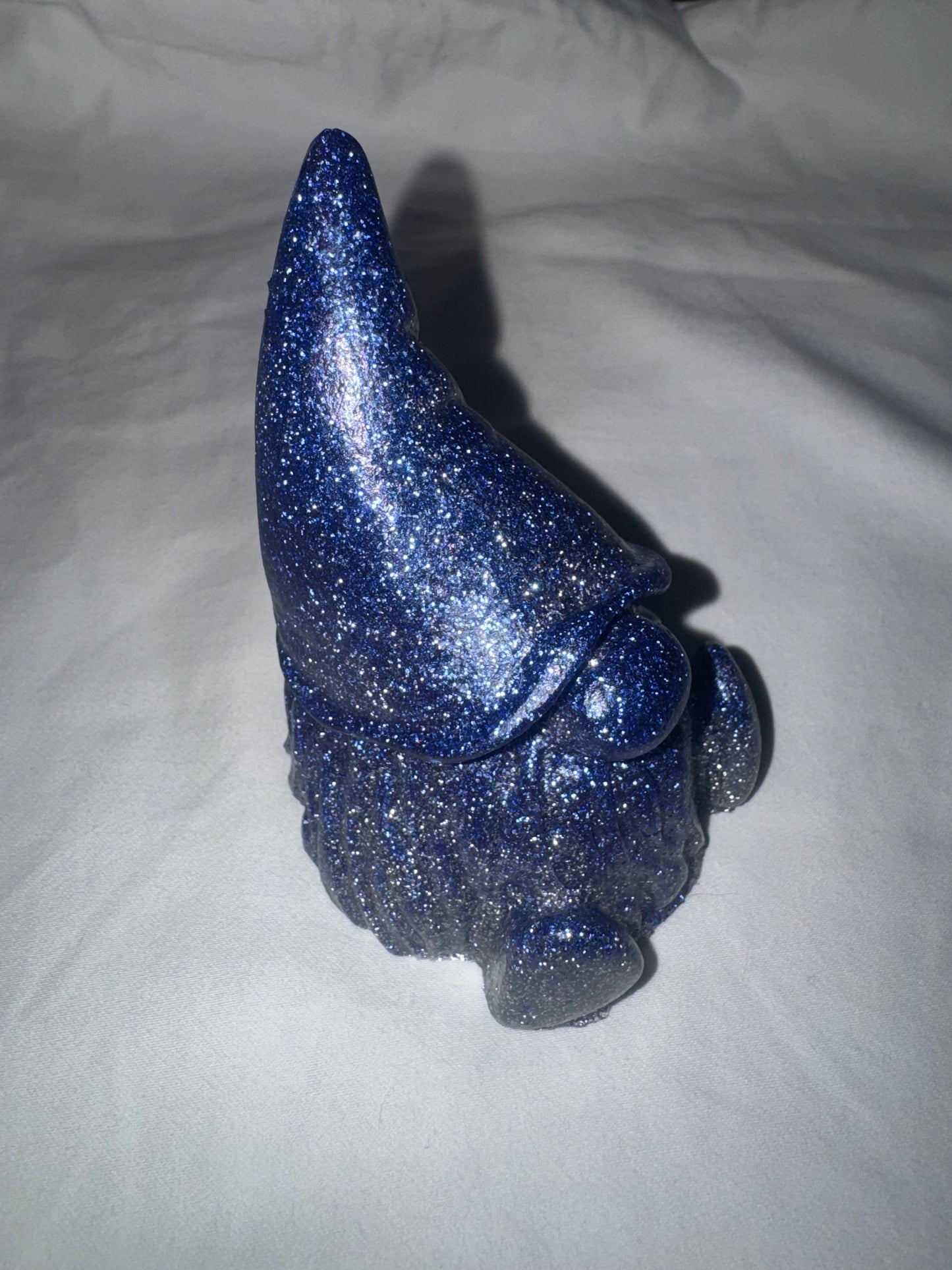 Blue and Silver Glitter Gnome