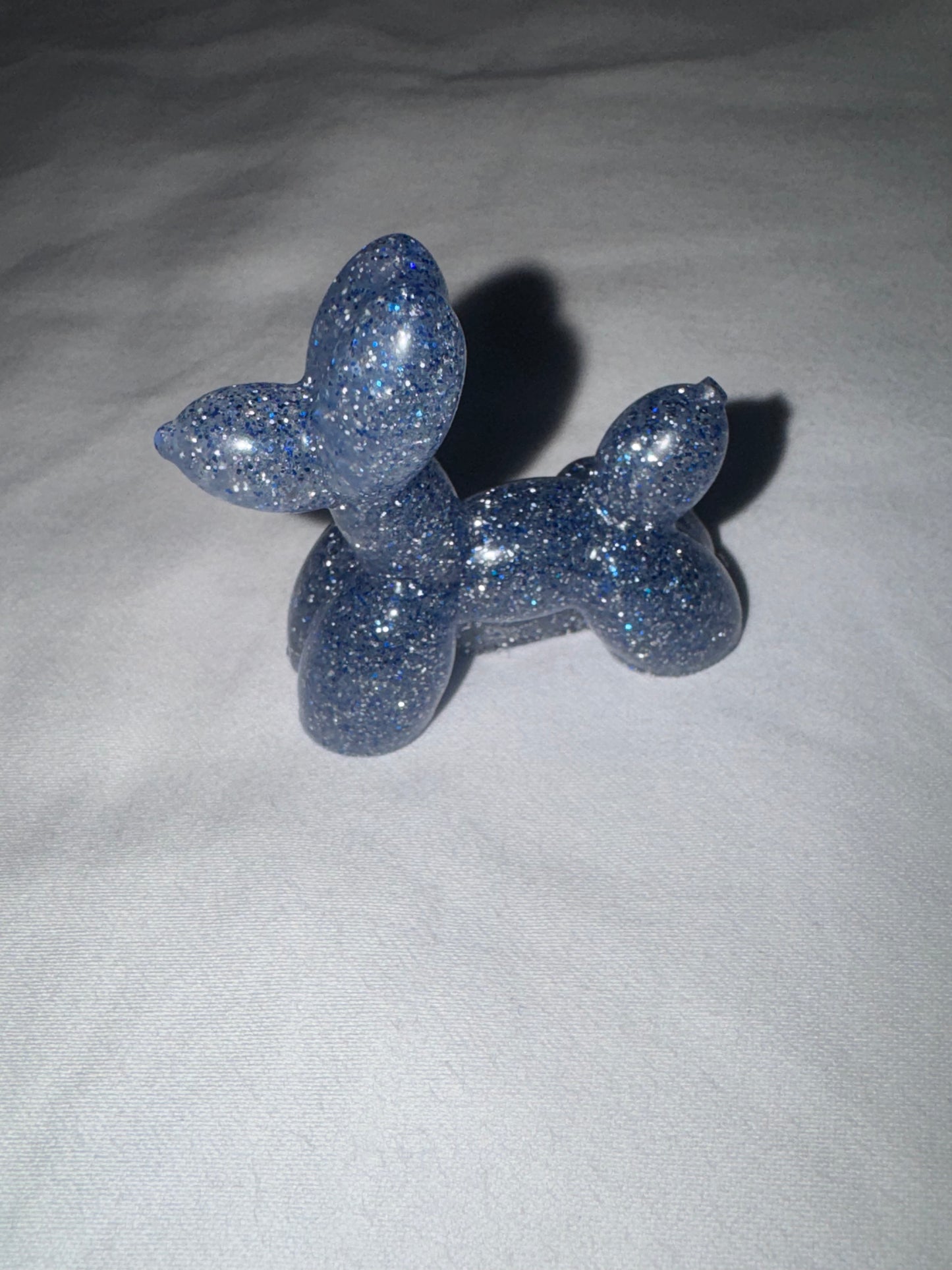 Blue Glitter Balloon Dog