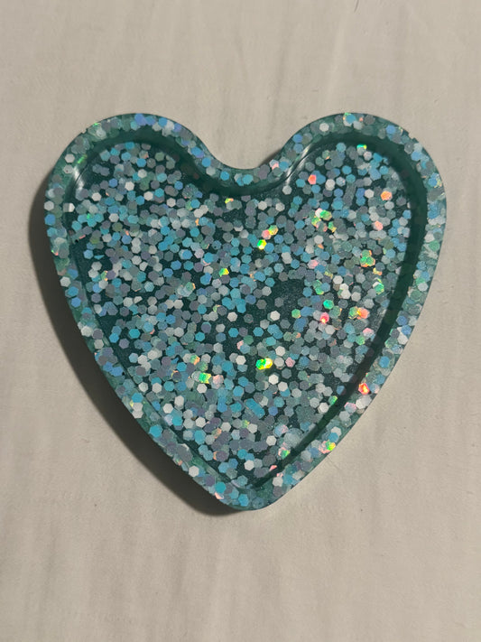Glittery Heart Tray
