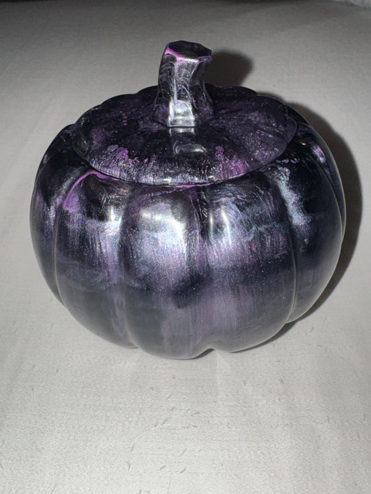 Purple and Black Marbled Pumpkin