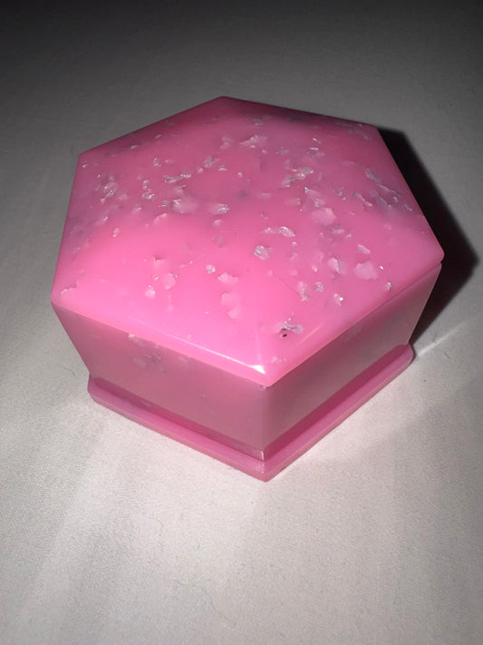 Pink and Silver Trinket Box