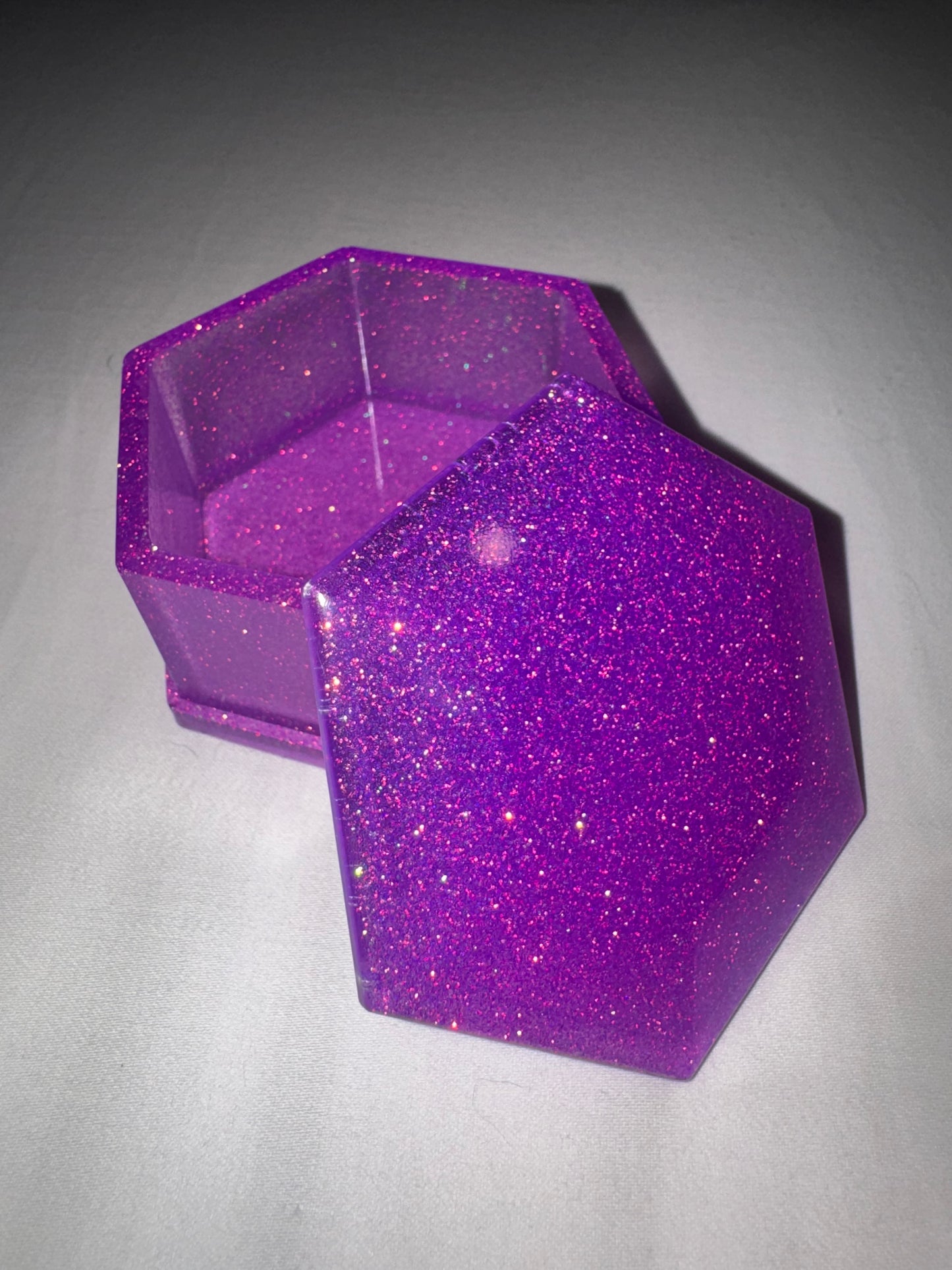 Purple Glitter Trinket Box