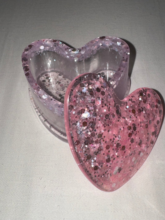 Pink Glitter Trinket Box