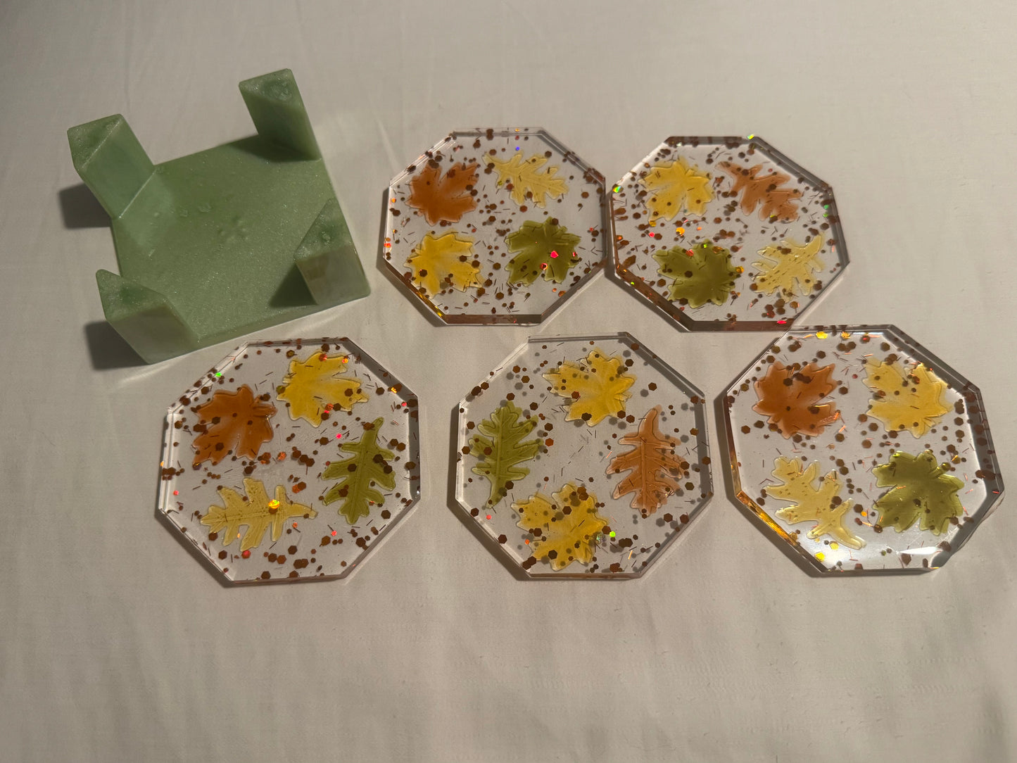 Fall Leaves Coaster Set