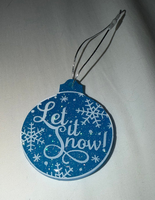 Blue Let it Snow Ornament