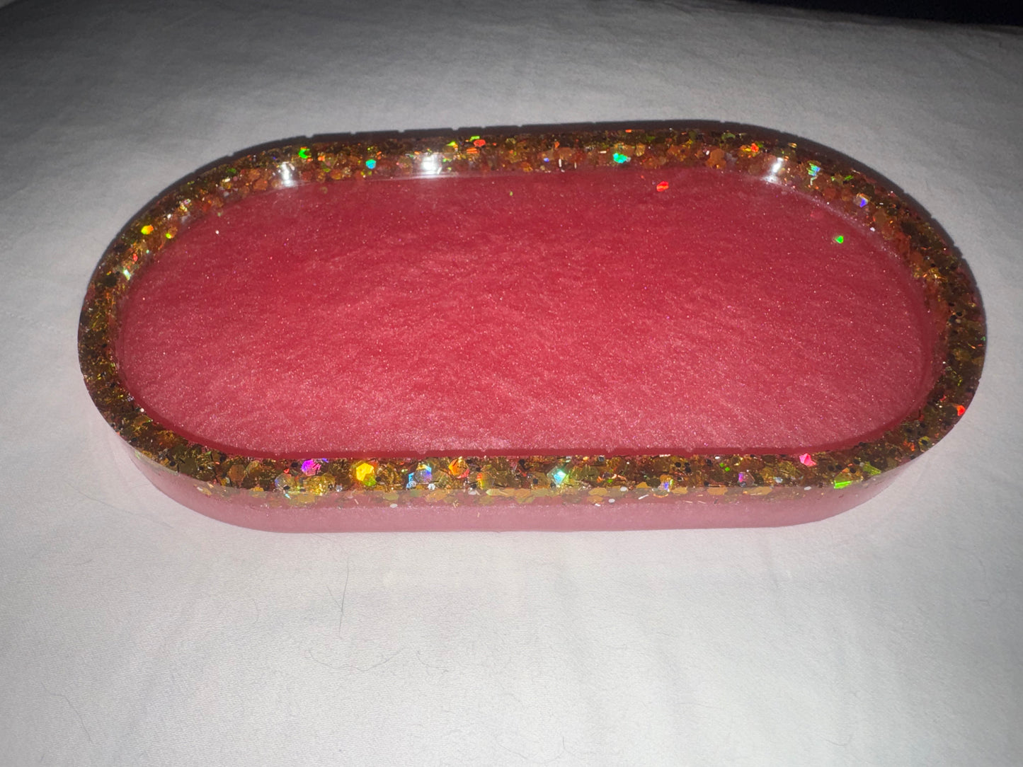 Pink and Gold Trinket Tray
