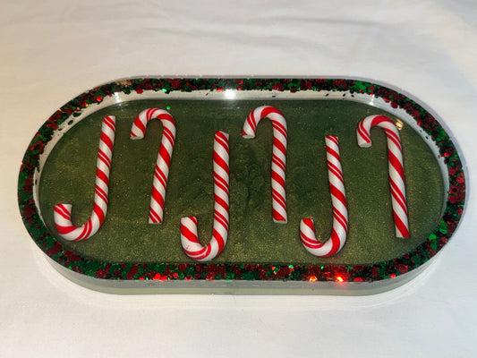Candy Cane Trinket Tray