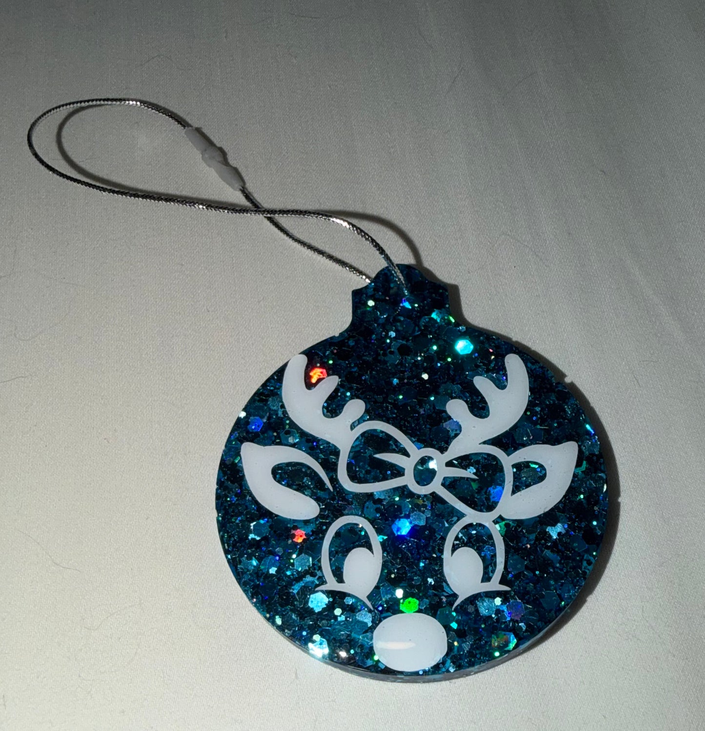 Blue Reindeer Ornament