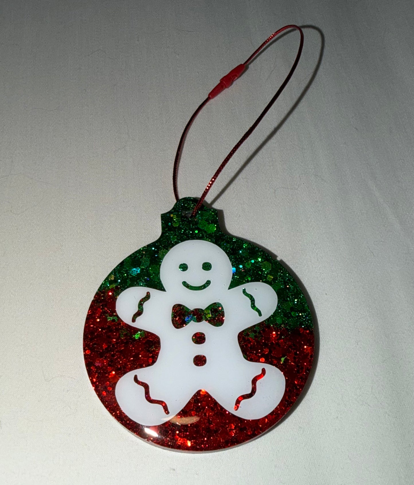 Green / Red Gingerbread Man Ornament