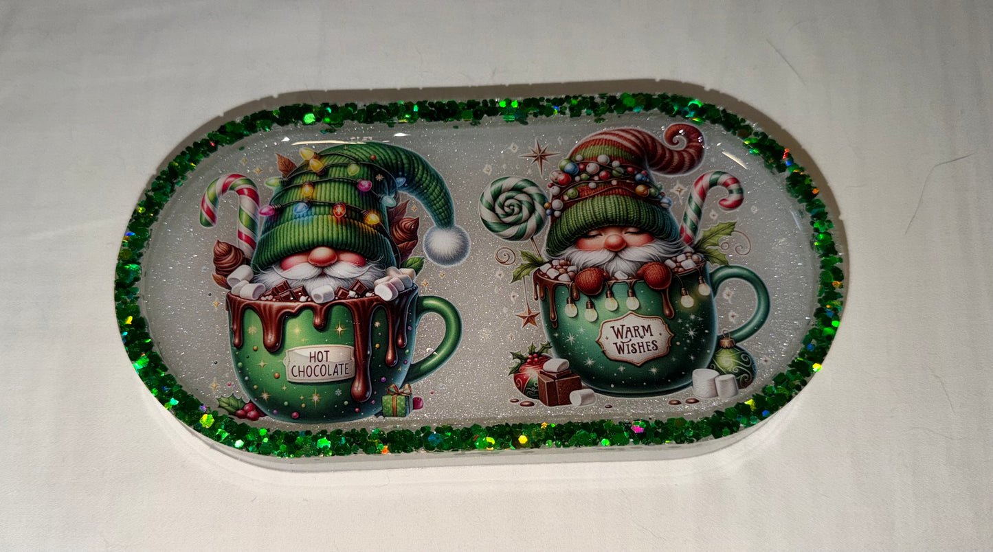 Green / White Gnome Trinket Tray