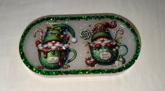 Green / White Gnome Trinket Tray