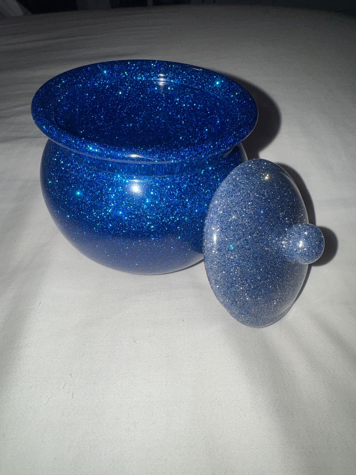 Blue Resin Storage Jar