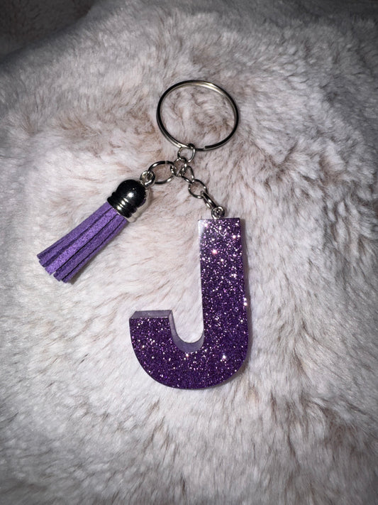 J Purple Keychain