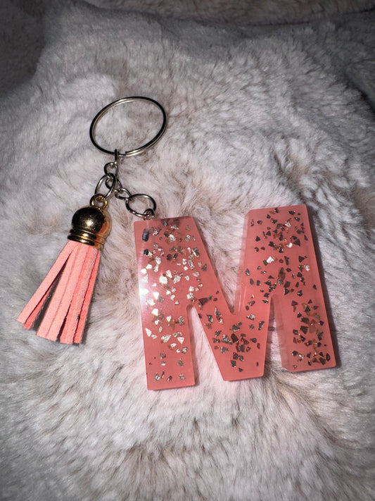 M Pink Keychain