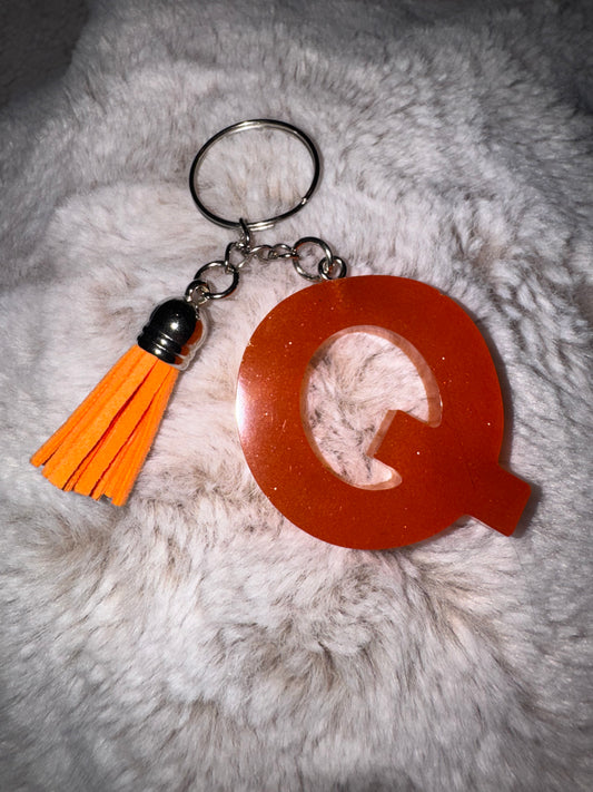 Q Orange Keychain