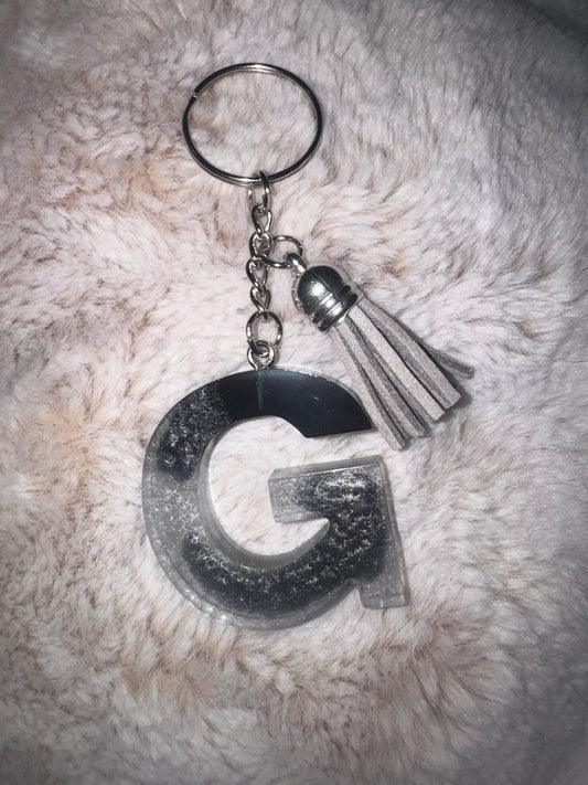 G Black and Gray Keychain
