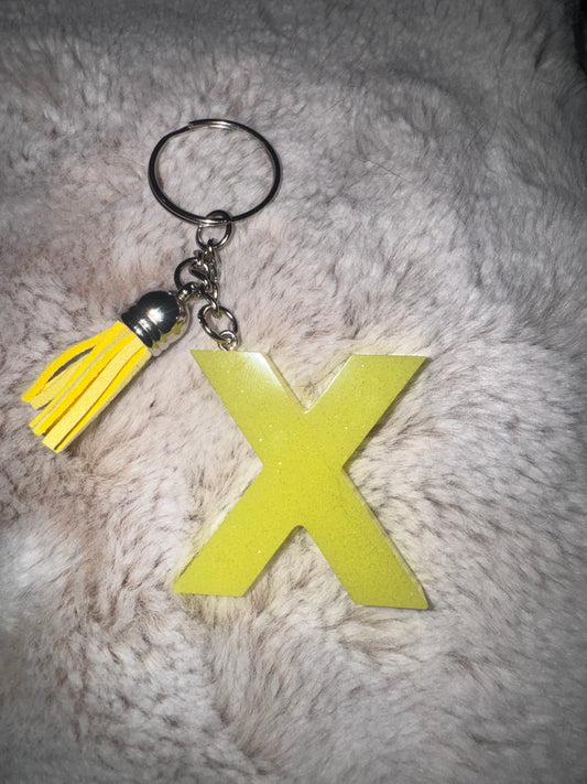 X Yellow Keychain