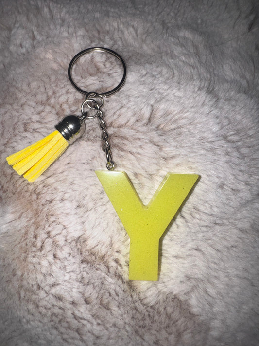 Y Yellow Keychain