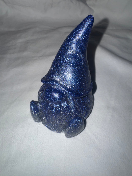 Blue and Silver Glitter Gnome